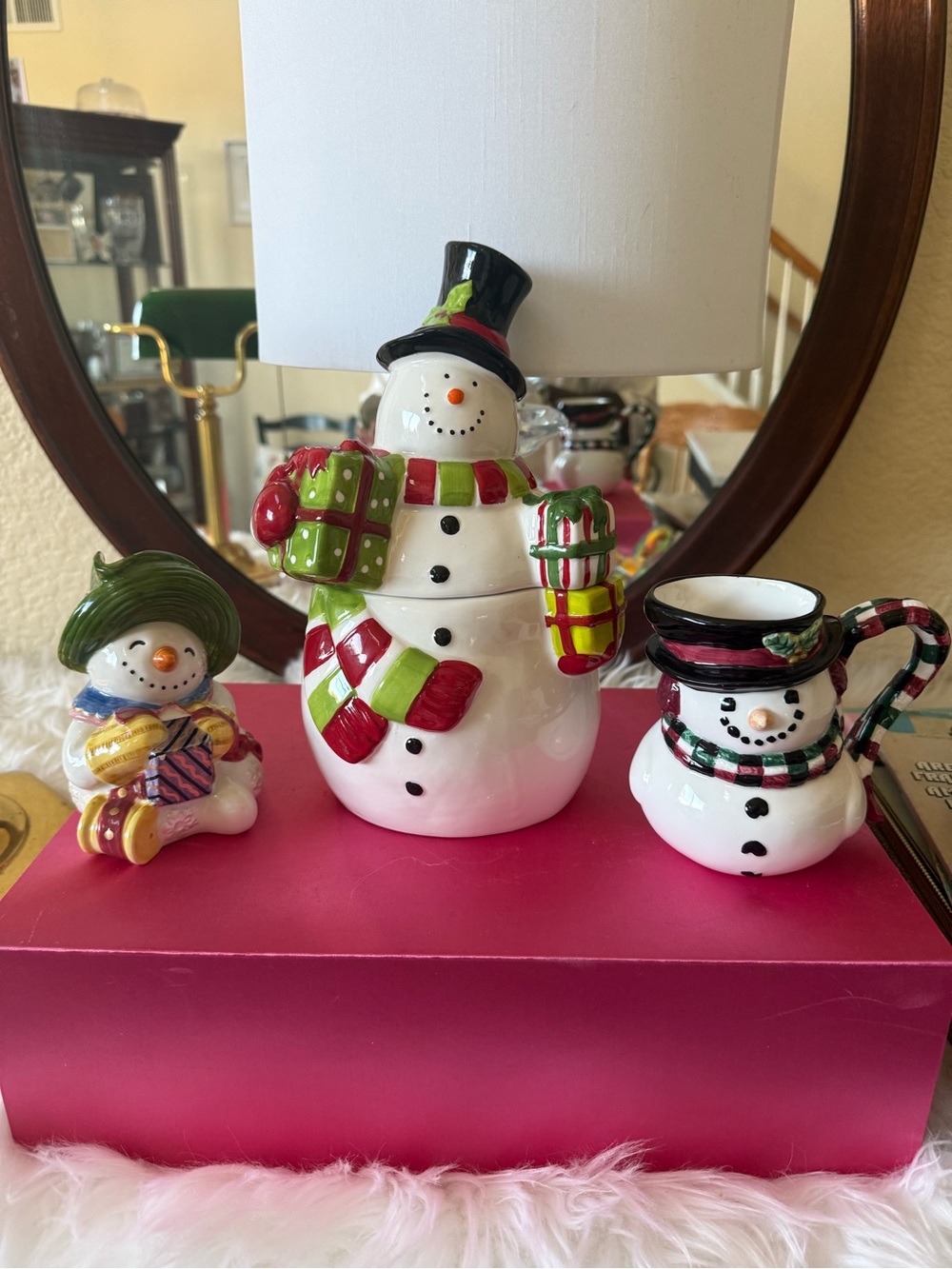 Vintage Bundle Fitz&Floyd& Benevolence 3-Piece Holiday Set Cookies,Creamer,Sugar